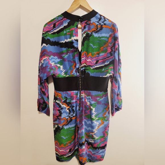 Anthropologie Plenty By Tracy Reese Muticolored Abstract 100% Silk Kimono Dress - Picture 10 of 15